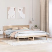vidaXL Κρεβάτι με Κεφαλάρι 180x200 εκ. Μασίφ Ξύλο Πεύκου