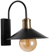 Φωτιστικό Τοίχου - Απλίκα Avni 534LUN3832 Φ15x27cm 1xE27 40W Black-Gold Opviq