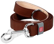 Natural leather dog leash WAUDOG W. 20mm, lgth. 122cm brown