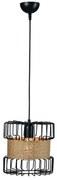 Arkolight Μοντέρνο Φωτιστικό Κρεμαστό Φ28xY120cm Μαύρο-Φυσικό 167-3/28