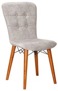 Καρέκλα Sonora I 266-000001 44x48x88cm Grey Antique-Walnut-Black