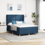 vidaXL Κρεβάτι με στρώμα Μπλε 140x190 εκ Ιδιοτήτων