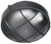 Φωτιστικό Τοίχου-Οροφής με πλέγμα Ε27 IP44 Φ22 PC Lumen-21-8051-Ανθρακί 21-8051