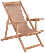 Σεζλόνγκ Λήμνος HM11877 62,5x97x105cm Με Μπράτσα Εμποτισμού Natural-Moca