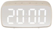Ρολόι Επιτραπέζιο (12x4x6) - Ξυπνητήρι Karlsson Mirror Led Oval Warm Grey