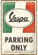 Μεταλλική πινακίδα Vespa - Parking Only Italian