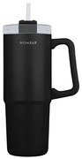 Κούπα Θερμός Με Λαβή &amp; Καλαμάκι 900ml Homely Tumbler Midnight Black 01-34498