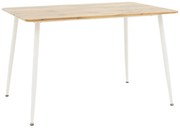 Τραπέζι Cuba pakoworld MDF sonoma-λευκό 120x80x75εκ - 127-000139 - 127-000139
