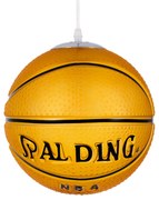 GloboStar SPALDING NBA 00649 Μοντέρνο Κρεμαστό Παιδικό Φωτιστικό Οροφής Μονόφωτο 1 x E27 Πορτοκαλί Γυάλινο Φ25 x Υ25cm