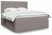 ΚΡΕΒΑΤΙ BOXSPRING ΜΕ ΣΤΡΩΜΑ TAUPE 180X200 ΕΚ. ΥΦΑΣΜΑΤΙΝΟ 3294439