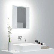 Καθρέφτης Μπάνιου με Ντουλάπι LED Λευκός 40x12x45 εκ. Ακρυλικός 804948