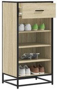 vidaXL Παπουτσοθήκη Sonoma Δρυς 48x38x97,5 εκ. Επεξεργασμένο Ξύλο