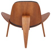 ΠΟΛΥΘΡΟΝΑ VILMA PAKOWORLD PU ΜΑΥΡΟ- PLYWOOD ΚΑΡΥΔΙ 90X73X75ΕΚ