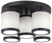 Φωτιστικό Οροφής - Πλαφονιέρα Way 942FLG1638 50x50x22cm 5xE27 40W White-Black Opviq