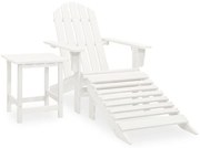 Καρέκλα Κήπου Adirondack Μασίφ Ξύλο Ελάτης / Υποπόδιο &amp; Τραπέζι 315929