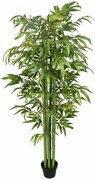 HOMCOM Τεχνητό Μπαμπού, Ρεαλιστική Όψη, με Γλάστρα, για Εσωτερικούς Χώρους, 180 εκ., Πράσινο/Μαύρο