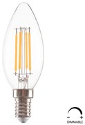 Λαμπτήρας Led Filament 4w E14 3000k Διάφανος Dimmable