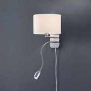 Φωτιστικό Τοίχου - Απλίκα Hotel 271170201 D20x23,5cm White Trio Lighting Μέταλλο,Ύφασμα