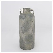 Βάζο Κεραμικό Γκρι &amp; Ασημί 16x16x40.5cm 752-20389 Estheti-752-20389-Ασημί 752-20389