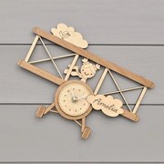 Intra απο ξύλο plywood 3mm-4mm πάχος - Πρότυπο ρολογιού τοίχου για παιδικό δωμάτιο Δίασταση 30x30 cm Intraeaxys-m1d6v6e7