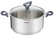 Tefal G7124645 Βαθιά Ανοξείδωτη Κατσαρόλα 5.36lt / 24cm Daily Cook
