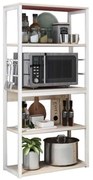 Ραφιέρα Δαπέδου Tace 072-000043 50x30x129cm White-Natural