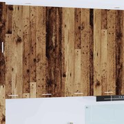 vidaXL Κρεμαστό ντουλάπι με πόρτα Riga Παλιό Ξύλο 80 x 31 x 100 εκ.