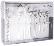 Σετ Μαχαιροπίρουνα Excellent Houseware 39 τεμαχίων, από Ανοξείδωτο Ατσάλι, σε ασημί χρώμα.