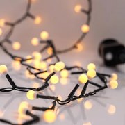 Eurolamp Σειρά 500 LED Θερμό Λευκό Μπαλίτσες Φ0.9εκ. Με 8 Προγράμματα Και Μνήμη 15m IP44 Πράσινο Καλώδιο 600-03991