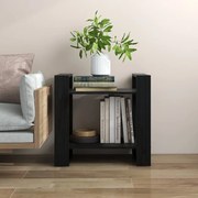 Βιβλιοθήκη/Διαχωριστικό Χώρου Μαύρο 60x35x57 εκ. Μασίφ Πεύκο 813878
