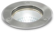 Φωτιστικό Δαπέδου Χωνευτό Park Round Medium 032825 15x19,5cm E27 max 60W Steel Ideal Lux