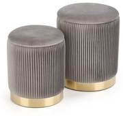MONTY set of two stools: color: grey DIOMMI V-CH-MONTY-PUFA-POPIEL