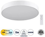 Πλαφονιέρα Φωτιστικό Οροφής LED CCT 75W 8625lm BURTON Globostar-61203-1-Λευκό 61203-1