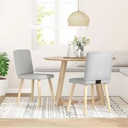 vidaXL Καρέκλες Τραπεζαρίας 2 τεμ. Σύννεφο Γκρι Υφασμάτινες