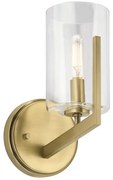 Απλίκα Φωτιστικό Τοίχου 1xE14 Nye Quintiesse Elstead Lighting-QN-NYE1-BNB-Ορείχαλκος QN-NYE1-BNB