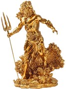 Διακοσμητικό Αγαλματίδιο Poseidon 565TNL1340 30x20x43cm Gold Aberto Design Πολυέστερ