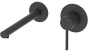 Eurorama Tonda Black Matt Μπαταρία Νιπτήρος Εντοιχισμού 2 Οπών 145904-400