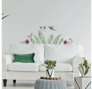 Αυτοκόλλητα Τοίχου Βινυλίου Tropical Hummingbird L 44210 Ango-44210-Πράσινο 44210