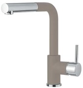 Armando Vicario Fluo 18580 Granite Croma ψηλή Μπαταρία Κουζίνας Με αποσπώμενο Περιστρεφόμενο Ρουξούνι και Συρόμενο Ντους