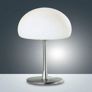 Φωτιστικό Επιτραπέζιο Gaia 3569-30-178 Satined Nickel Fabas Luce Μέταλλο,Γυαλί