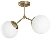 Two-light ceiling light PWL-0997 E27 golden antique 40x15x30cm 40x15x30 εκ.