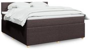 ΚΡΕΒΑΤΙ BOXSPRING ΜΕ ΣΤΡΩΜΑ ΣΚΟΥΡΟ ΚΑΦΕ 180X200 ΕΚ ΥΦΑΣΜΑΤΙΝΟ 3287538