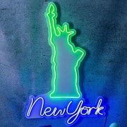 Διακοσμητικό Φωτιστικό Τοίχου New York 395NGR2239 46x2x71cm Led 10W Green-Blue Wallity