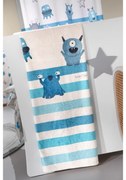 Κουβέρτα Μονή Fleece Ultrasoft Monsters Blue 160x220 - Saint Clair