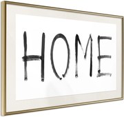 Αφίσα - Simply Home (Horizontal) - 60x40 - Χρυσό - Με πασπαρτού