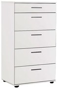 Συρταριέρα μελαμίνης Trendline Megapap με σε χρώμα λευκό 60x44x108εκ.-GP009-0074
