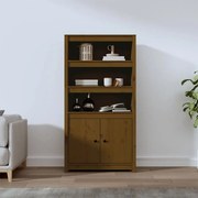 vidaXL Ντουλάπι Ψηλό Καφέ Μέλι 80x35x154 εκ. από Μασίφ Ξύλο Πεύκου