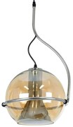 Φωτιστικό Οροφής Glasso 60927 Φ27x52cm 1xE27 Honey-Nickel GloboStar