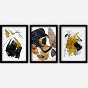 Κάδρα (Σετ 3Τμχ) 364LUL1331 35x45cm Multi Wallity Κάθετοι Πλαστικό,Mdf