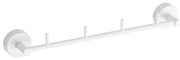 Karag 220466 Moderno Άγκιστρο μπάνιου τριπλό 33cm Λευκό Ματ